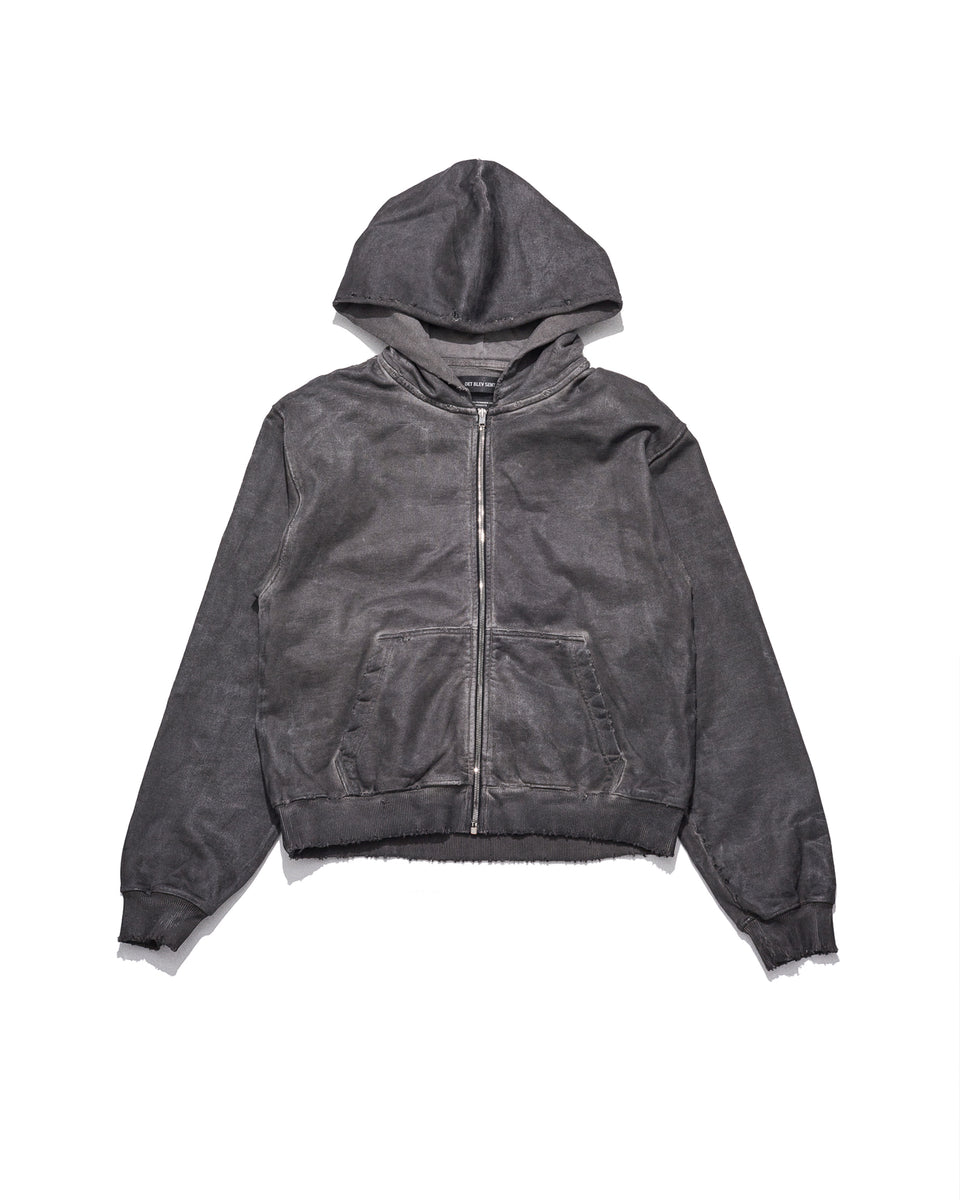 WAXED GARMENT-DYED ZIP HOODIE – DET BLEV SENT