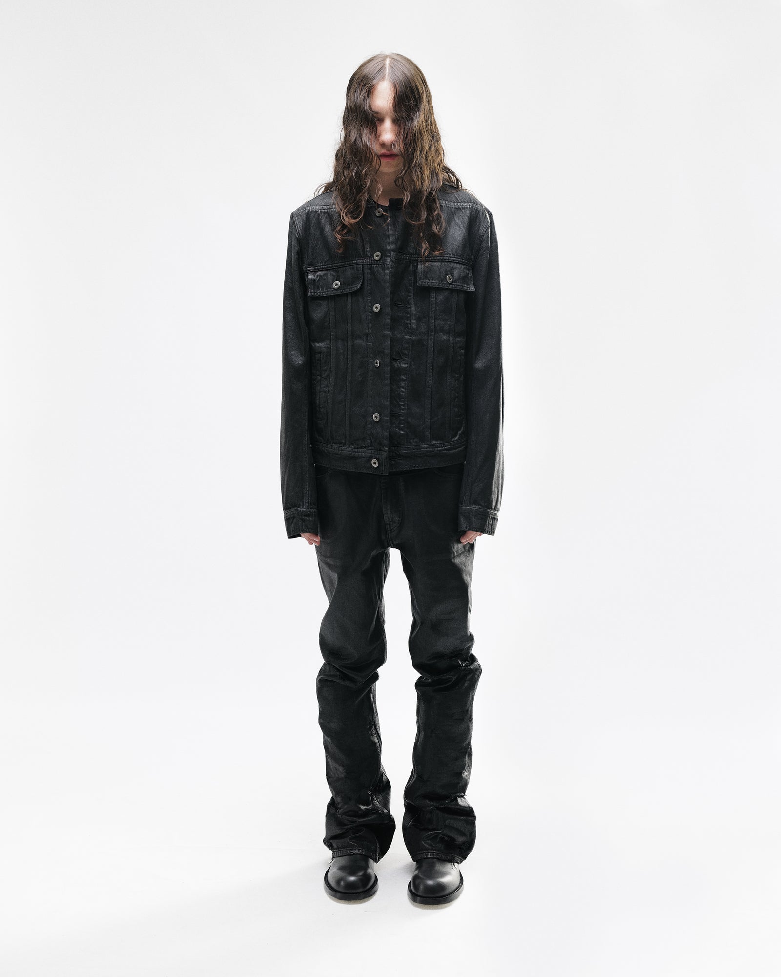 WAXED BELVIDERE JEANS