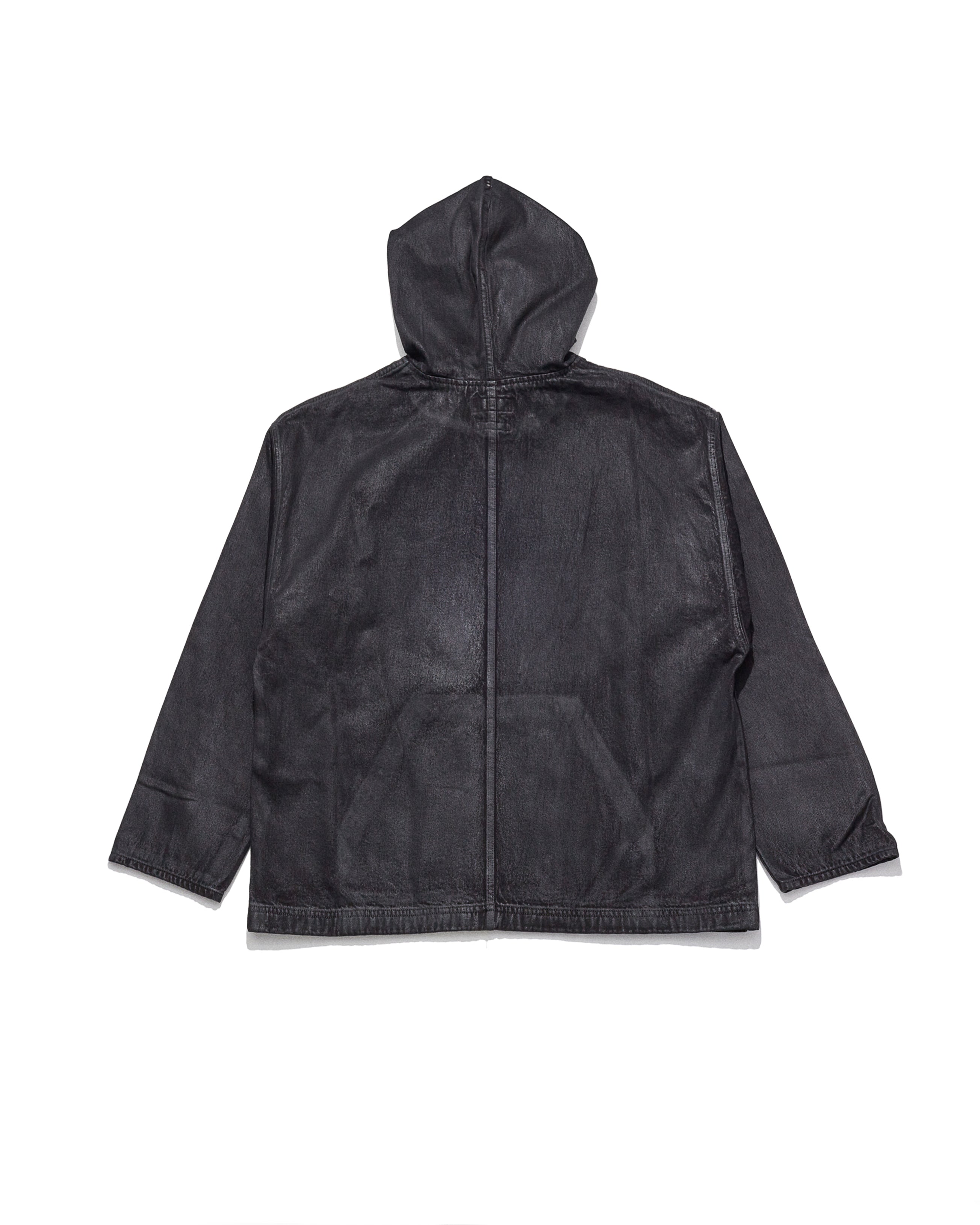WAXED DENIM HOODIE