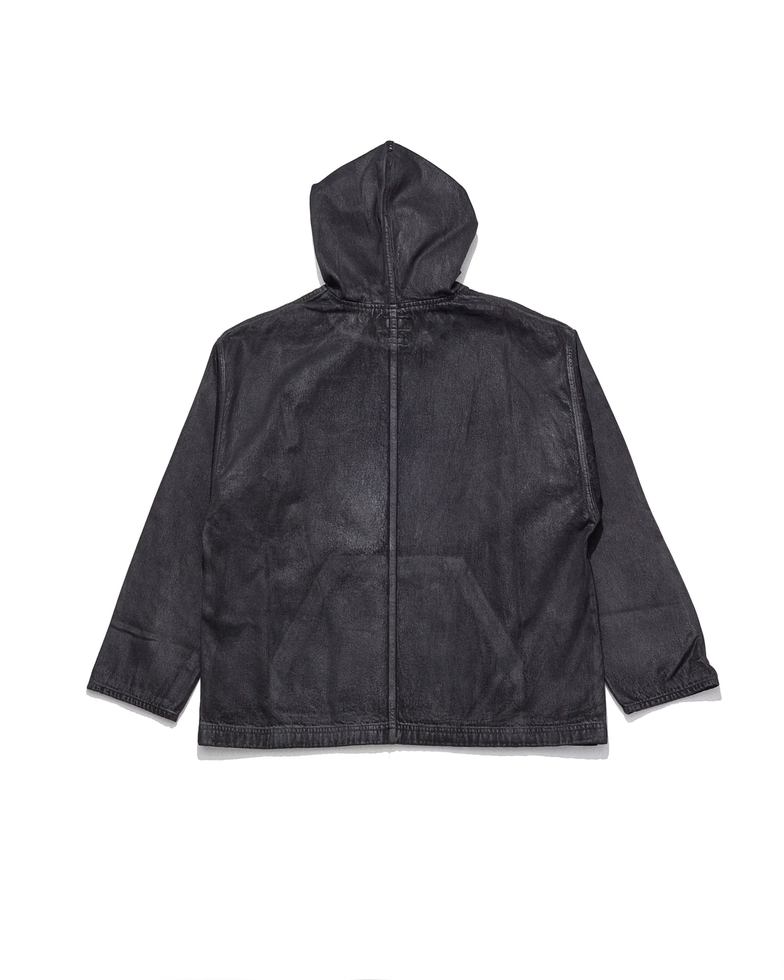 WAXED DENIM HOODIE