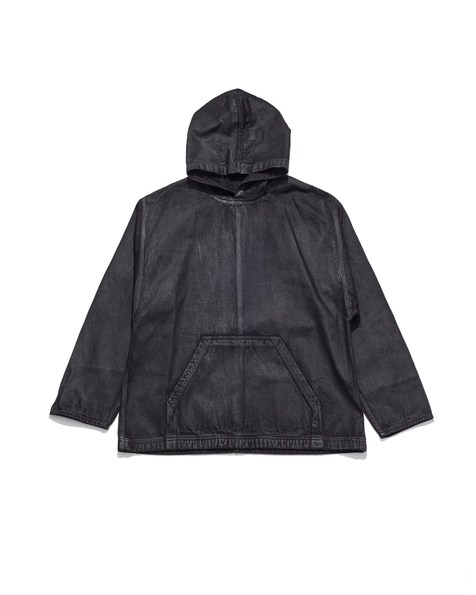 WAXED DENIM HOODIE