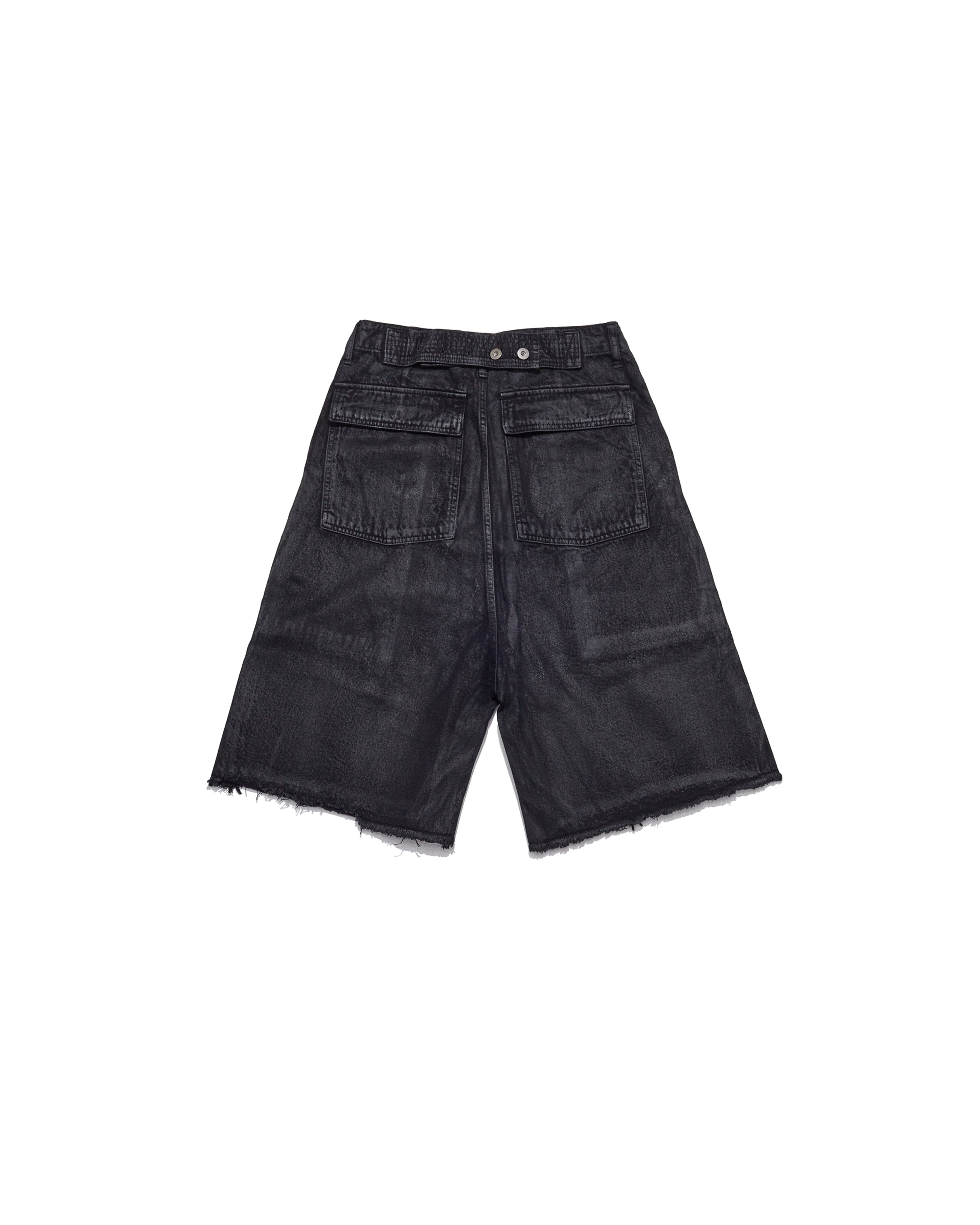 WAXED FATIGUE SHORTS