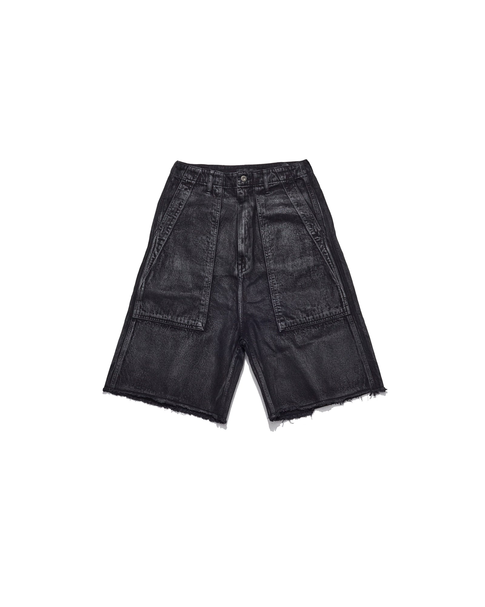 WAXED FATIGUE SHORTS