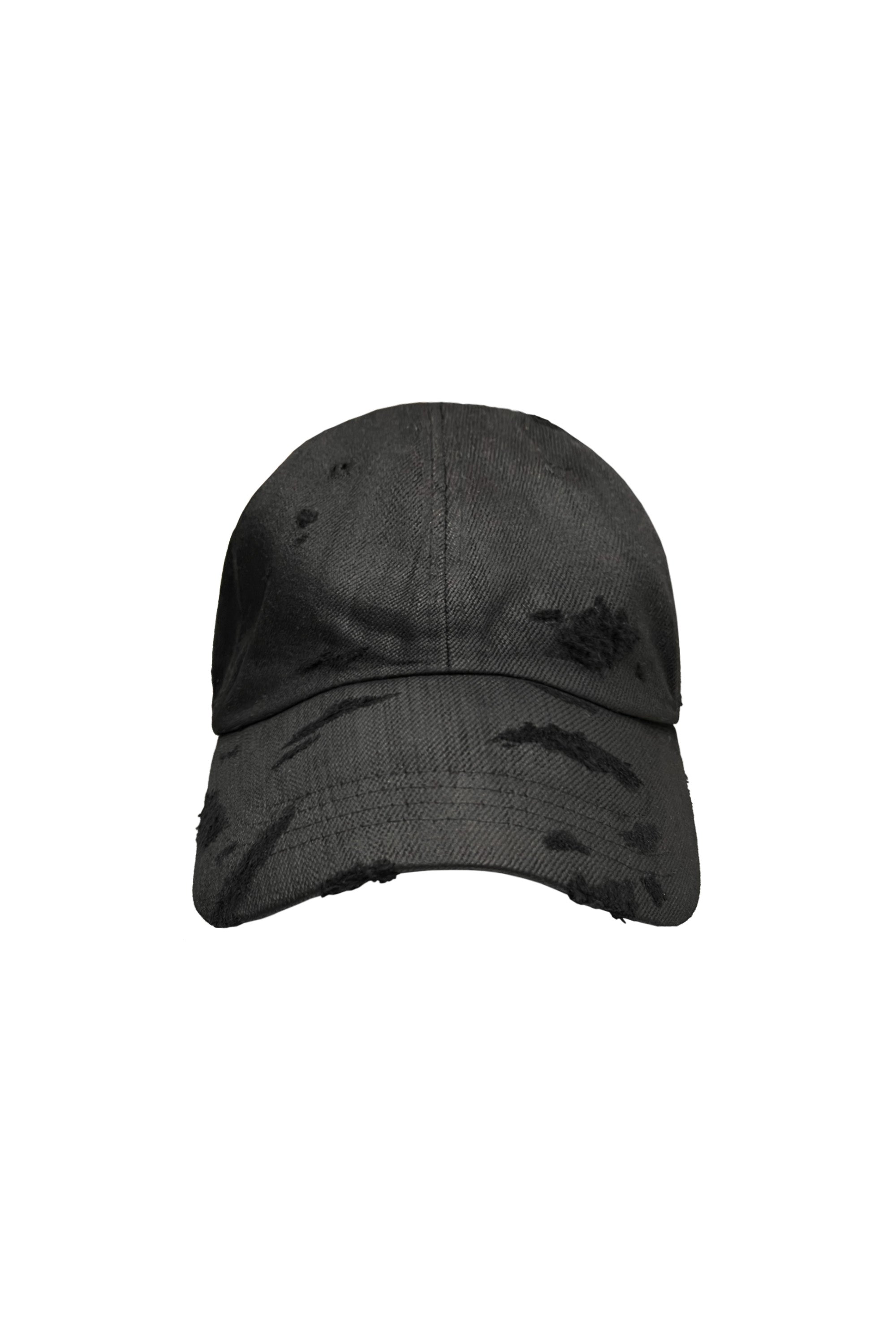 DISTRESSED WAXED DENIM CAP