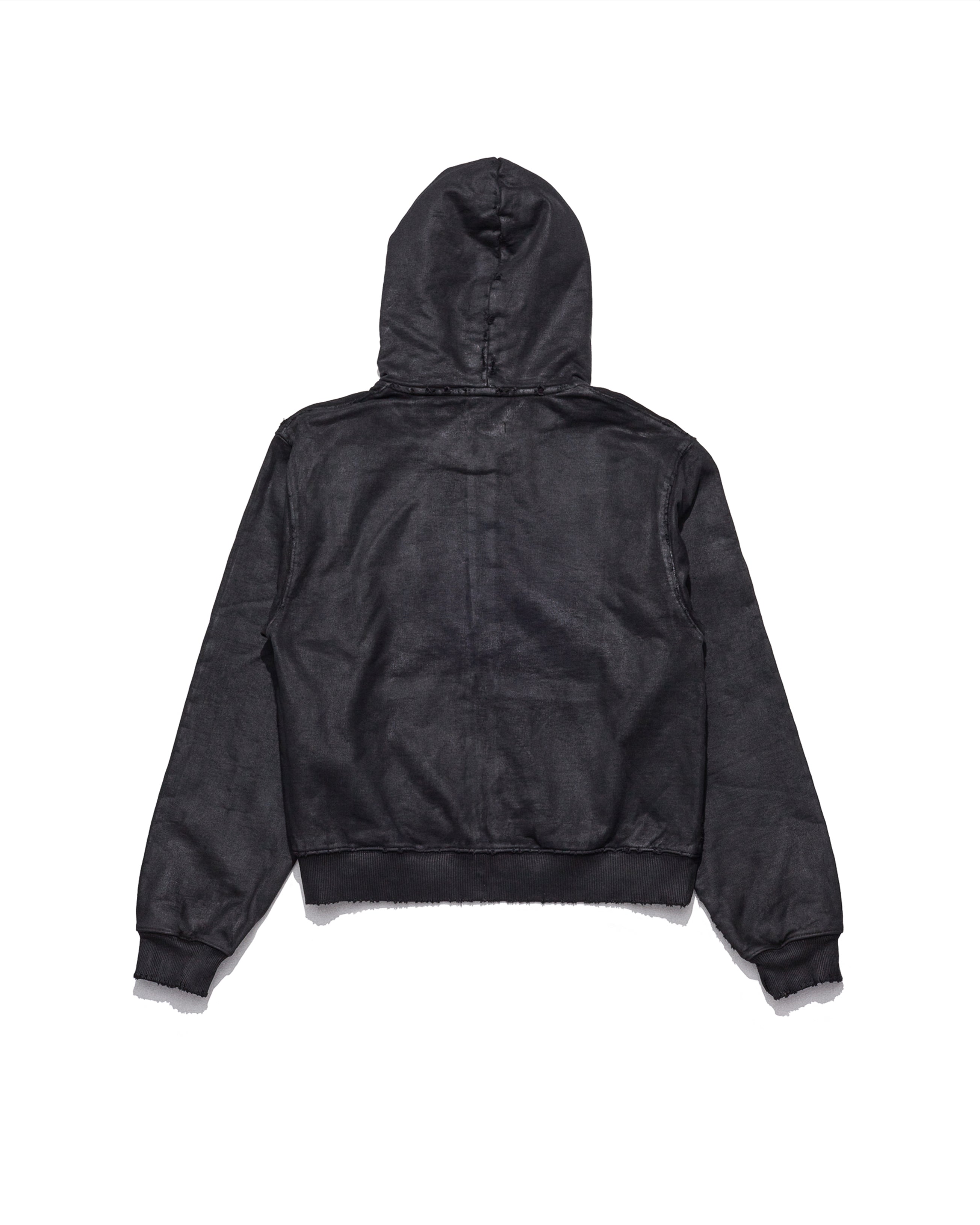 WAXED GARMENT-DYED ZIP HOODIE – DET BLEV SENT WAXED GARMENT-DYED ZIP HOODIE – DET BLEV SENT