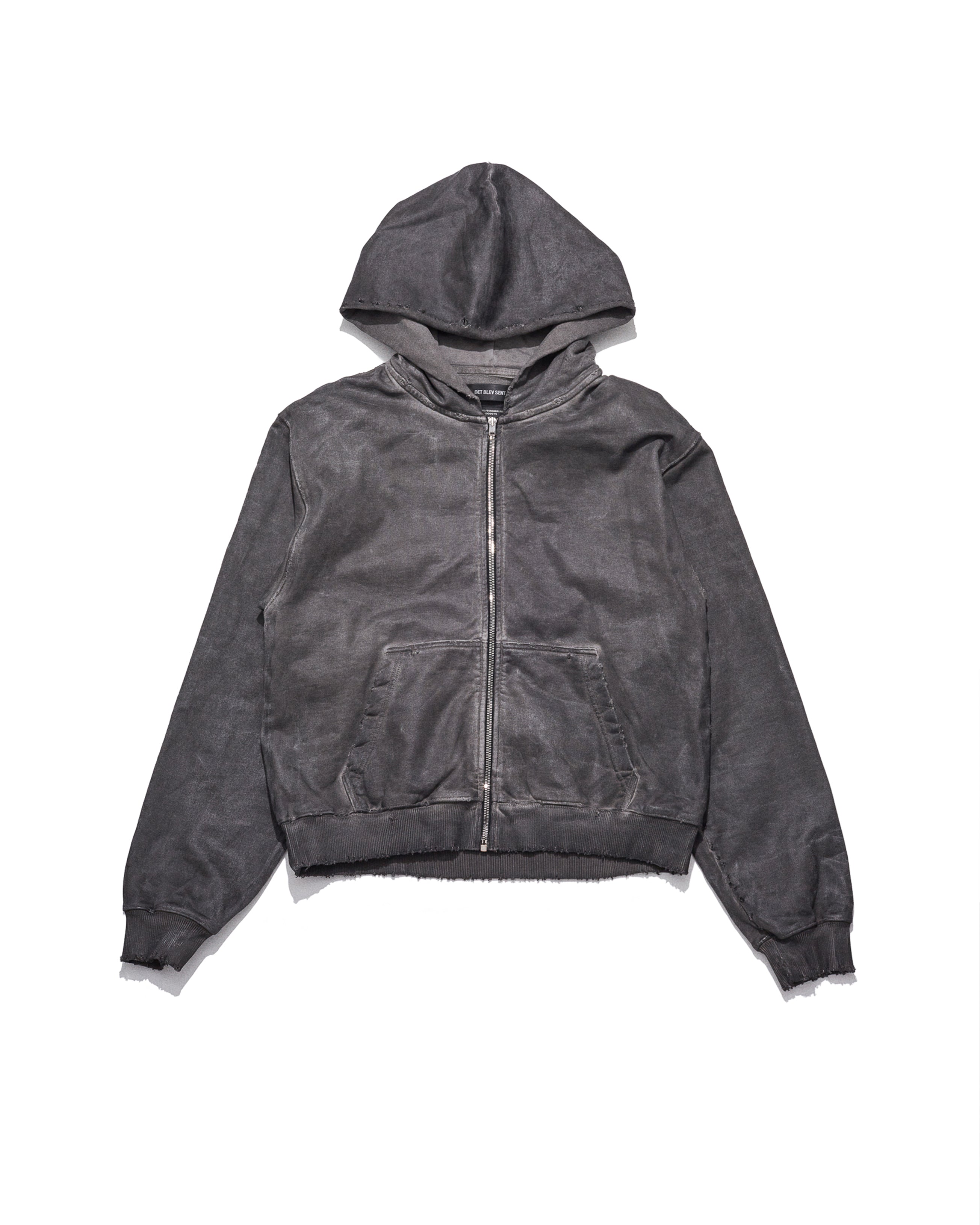 WAXED GARMENT-DYED ZIP HOODIE