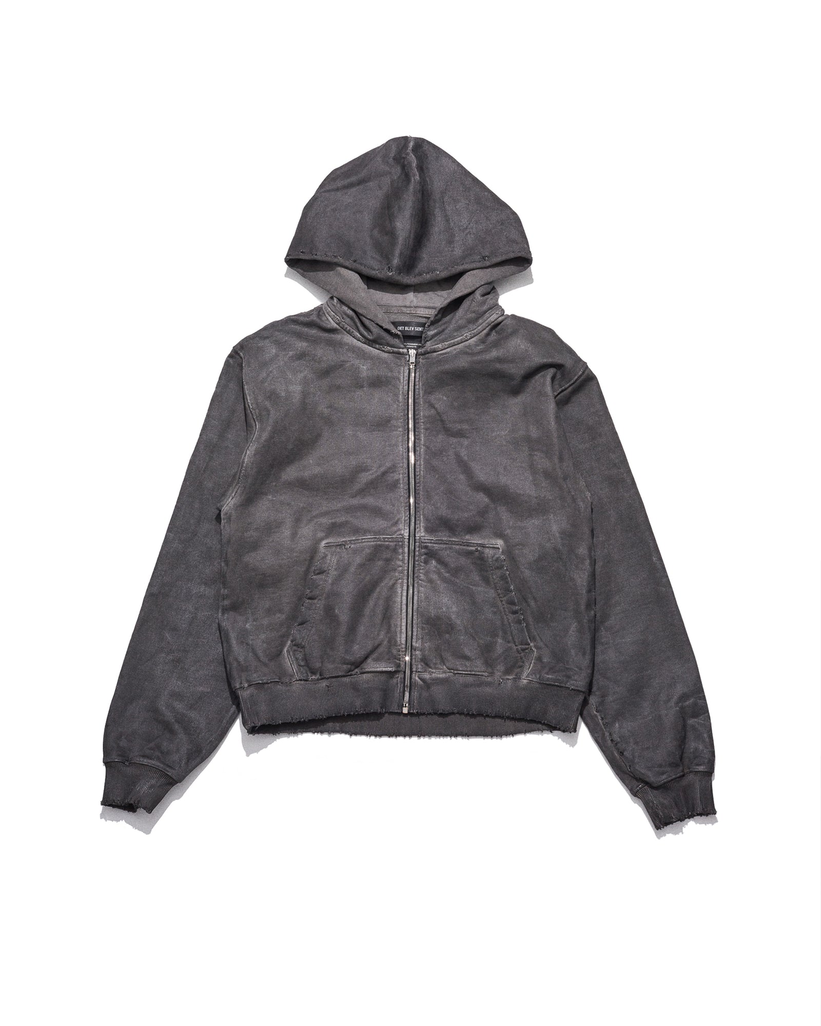 WAXED GARMENT-DYED ZIP HOODIE