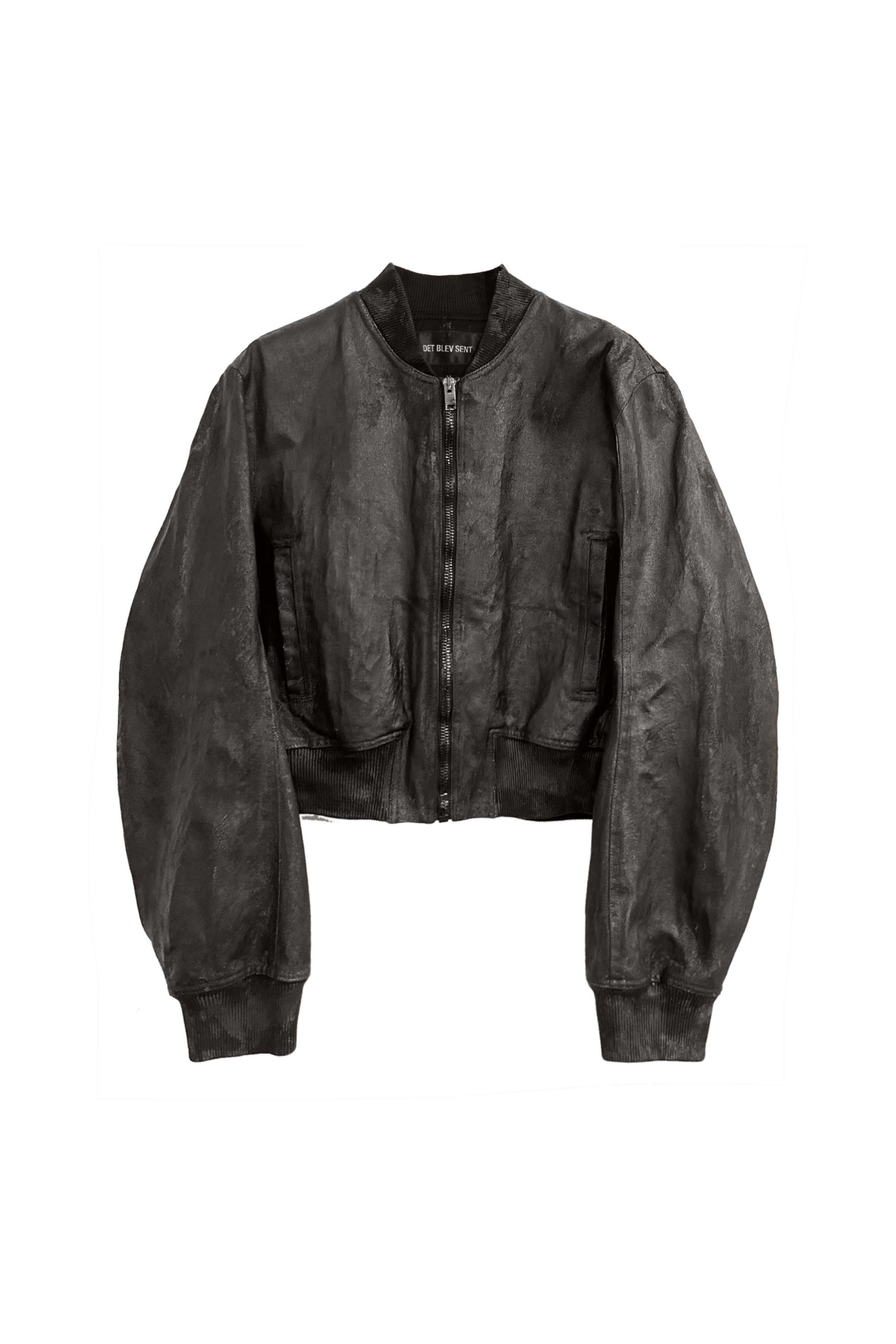 CRACK WAXED DENIM LOCUST BOMBER JACKET