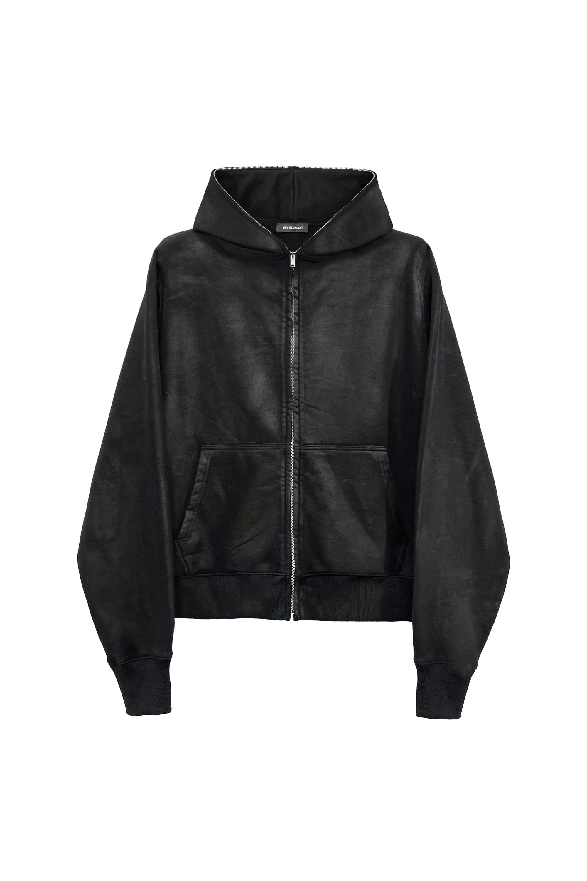 WAXED ZIP HOODIE